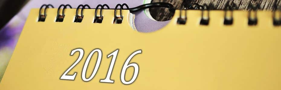 Calendario del año 2016