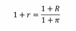 Fórmula para calcular el interés real