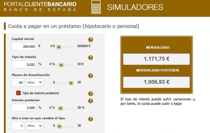 Cuota tras la revisión de noviembre de 2024 (Banco de España)