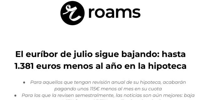 Euríbor de julio de 2025
