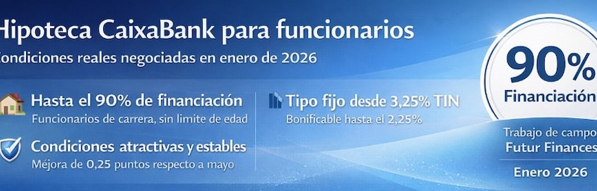 Mjeor hipoteca Caixabank para funcionarios a enero de 2026