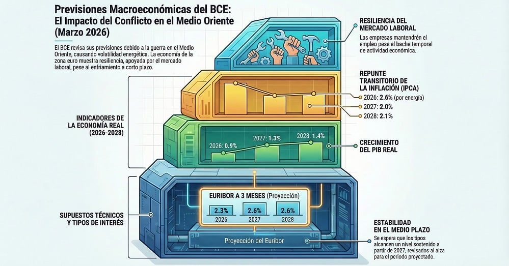 Proyecciones del BCE a marzo de 2026