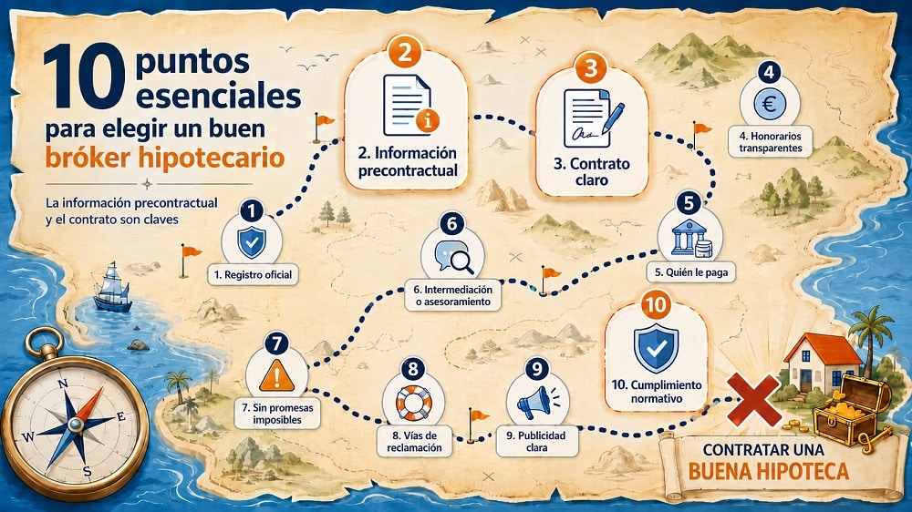 10 puntos clave para seleccionar un broker hipotecario