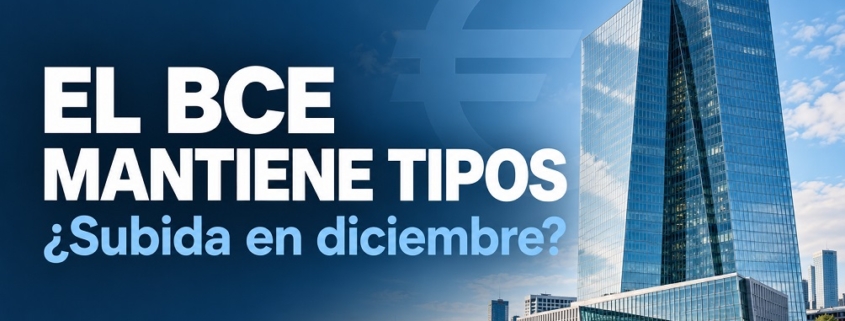BCE mantiene tipos en octubre de 2026